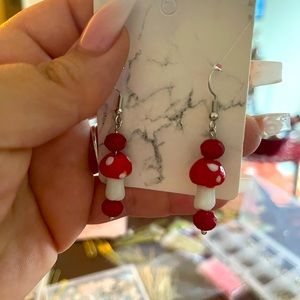 Mushroom dangle earrings